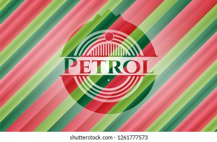 Petrol christmas emblem.