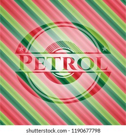 Petrol christmas emblem background.