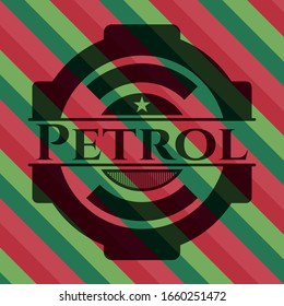 Petrol christmas style badge. Vector Illustration. Detailed.