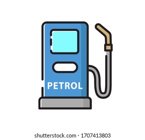 Petrol column icon. Gasoline vector illustration in a flat style.