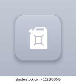 Petrol Containe, Gaz Button, Best Vector On A Gray Background