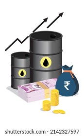 Petrol, Diesel Price Rises Concept Illustration, Oil Price Hike In India