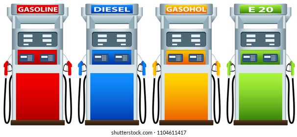 Petrol dispenser design graphic vector