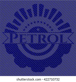 Petrol emblem with jean texture
