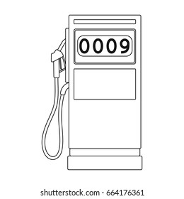 Petrol filling station.Oil single icon in outline style vector symbol stock illustration web.