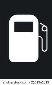 petrol or fuel refill icon on black background isolated