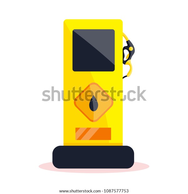 Petrol gas station column with badge of oil and\
gas.\
Modern flat style vector illustrations icons. Isolated on\
white background. Refueling car at gas station concept. Energy.\
Fuel petrol station.