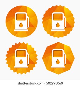 Petrol or Gas station icon. Car fuel sign.