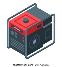 Petrol generator icon isometric vector. Industrial equipment. Portable gasoline