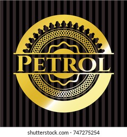 Petrol golden emblem or badge