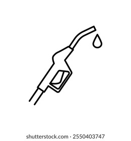 Benzinsymbol lineares Logo einzeln