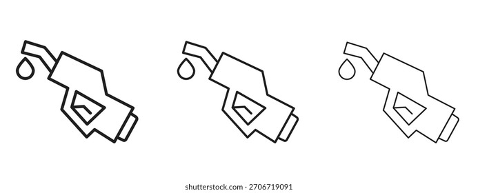 Icono de gasolina con estilo de contorno, diseños de Ilustración vectorial
