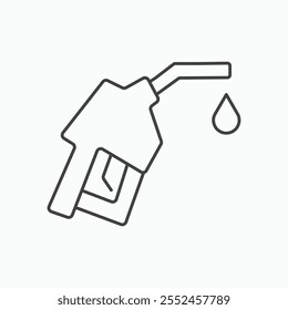 Ícone de gasolina definido no estilo de linha preta.