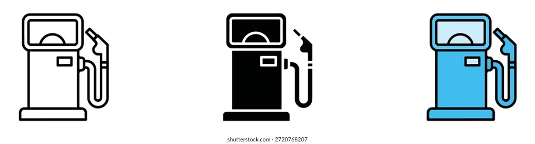 Icono de gasolina Vector. Bomba de gasolina, símbolo de la gasolinera. Ilustración vectorial.