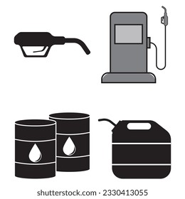 diseño del logotipo de la ilustración de la plantilla de vectores de iconos de gasolina