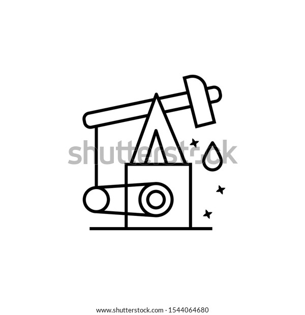 Petrol\
industry oil icon. Simple line, outline vector of oil industry\
icons for ui and ux, website or mobile\
application