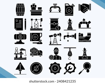 petrol industry vector design icon pack