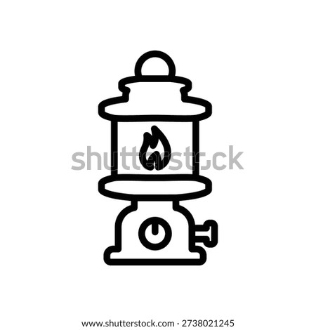 Petrol lamp icon, Line Vector graphics