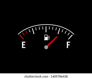 Arte de Ilustración vectorial de nivel de gasolina