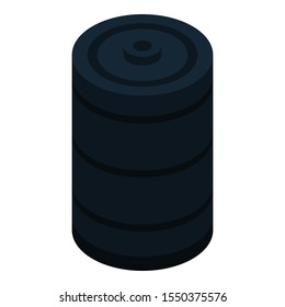 Petrol oil barrel icon. Isometric of petrol oil barrel vector icon for web design isolated on white background