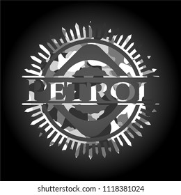 Petrol on grey camo pattern