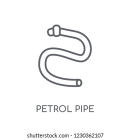 petrol Pipe linear icon. Modern outline petrol Pipe logo concept on white background from Industry collection. Suitable for use on web apps, mobile apps and print media.