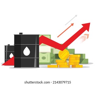 Petrol Price Hike Concept, Diesel, Petrol Price Hike Vector Illustration