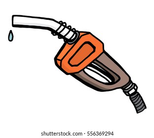 petrol pump / cartoon vector and illustration, hand drawn style, isolated on white background.