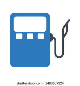 petrol pump glyph colour vector icon
