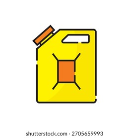Icono de la bomba de gasolina Ilustración vectorial en amarillo
