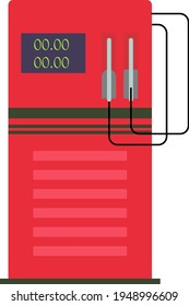 Petrol pump, illustration, vector on white background.