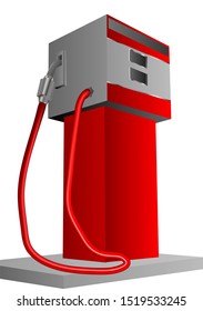 petrol pump isolated on a white background
