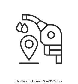 Petrol Pump Location Icon Sign Symbol