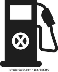 Petrol Pump Minimal Flat Icon Illustration