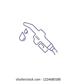 Petrol pump nozzle line icon. Petrol station, gas station, diesel. Fuel concept. Vector illustration can be used for topics like transportation, oil and gas industry, service