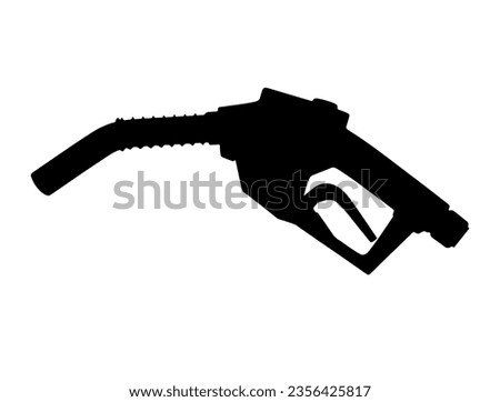 Petrol pump nozzle silhouette vector art