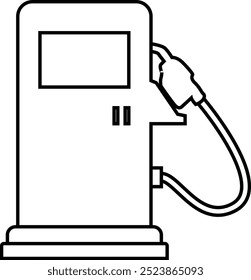 Ícone de contorno da bomba de gasolina, ícone da estação de enchimento de óleo, contorno da bomba de combustível, contorno da estação de combustível, posto de gasolina, sinal da estrada