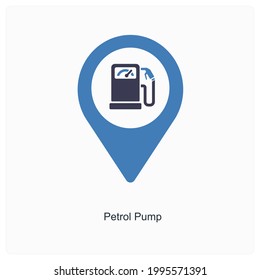 Concepto de icono de pinza de la bomba de gasolina 
