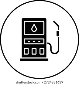 Icono de Vector de la bomba de gasolina. Se puede utilizar para aplicaciones de impresión, móviles y de Web.