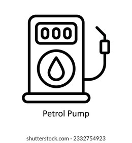 Petrol Pump Vector  outline Icon Design illustration. Nature and ecology Symbol on White background EPS 10 File