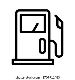 petrol pump vector thin line icon 