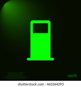 Petrol refueling station stock vector icon illustration
