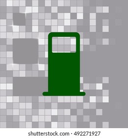 Petrol refueling station stock vector icon illustration