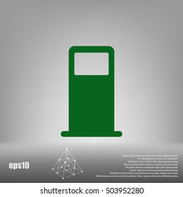 Petrol refueling station stock vector icon illustration