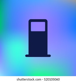 Petrol refueling station stock vector icon illustration