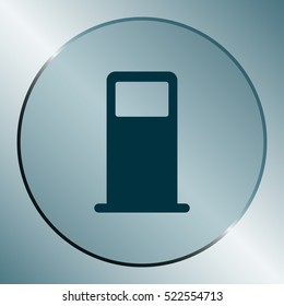 Petrol refueling station stock vector icon illustration