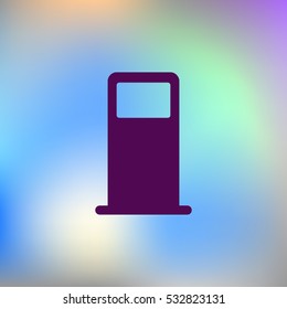 Petrol refueling station stock vector icon illustration