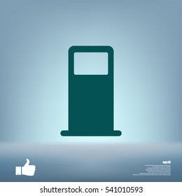 Petrol refueling station stock vector icon illustration