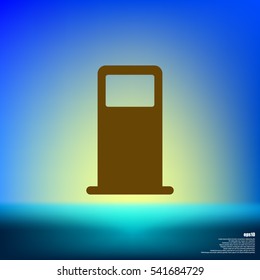 Petrol refueling station stock vector icon illustration