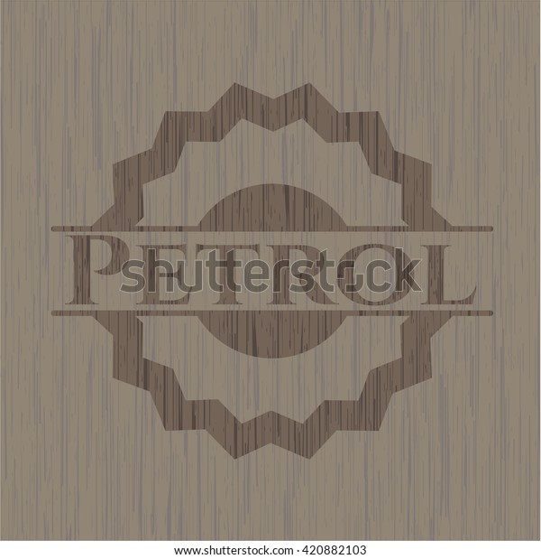 Petrol retro wood\
emblem